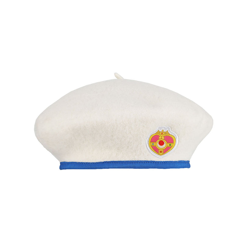 Sailor Moon Inspired Beret With Heart Bow & Cosmic Heart