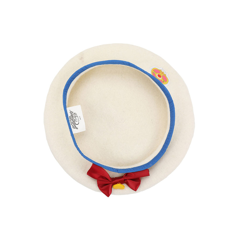 Sailor Moon Inspired Beret With Heart Bow & Cosmic Heart