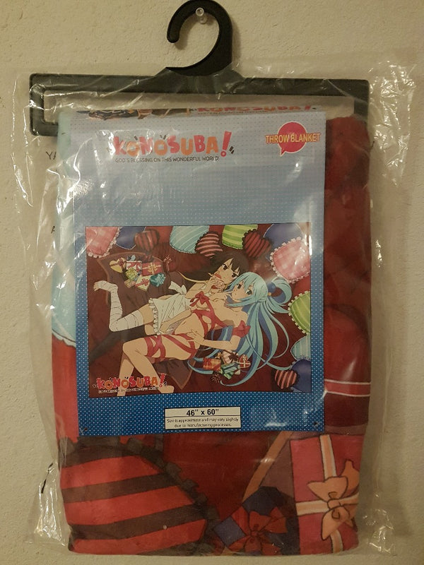 Konosuba Aqua & Megumin Fleece Throw Blanket