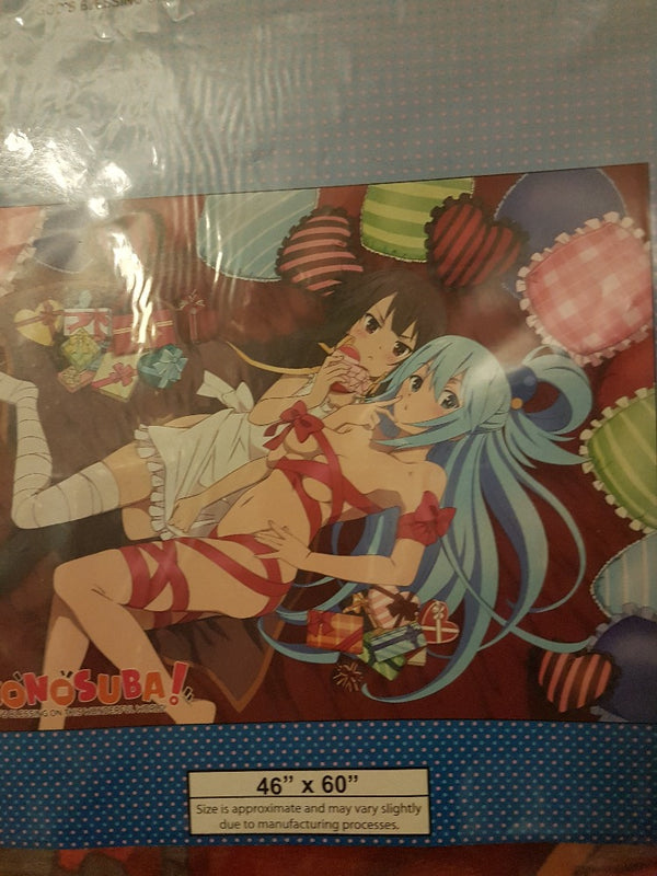 Konosuba Aqua & Megumin Fleece Throw Blanket
