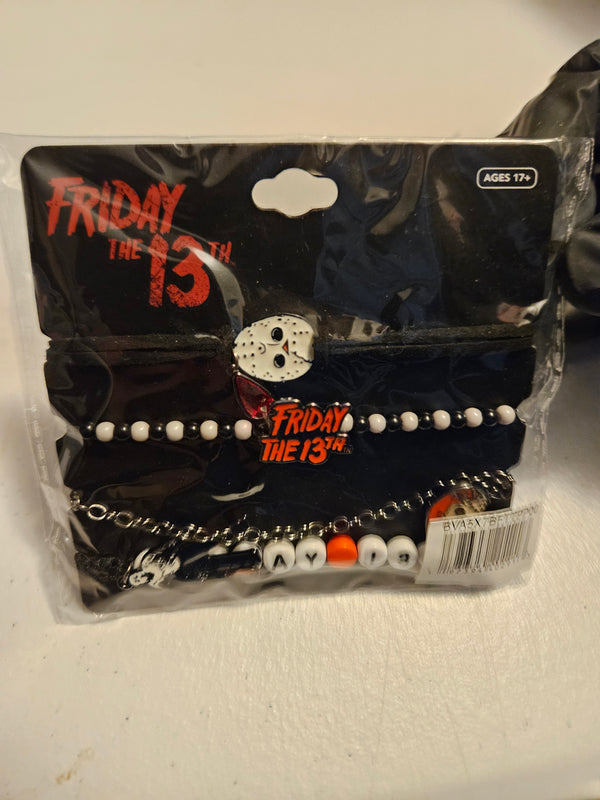 Friday The 13th Horror Icons Bracelet Set 4-Pack