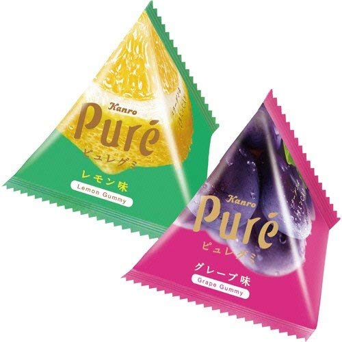 Kanro Pure Gummy Assorted Pack Lemon and Grape Flavor Candy
