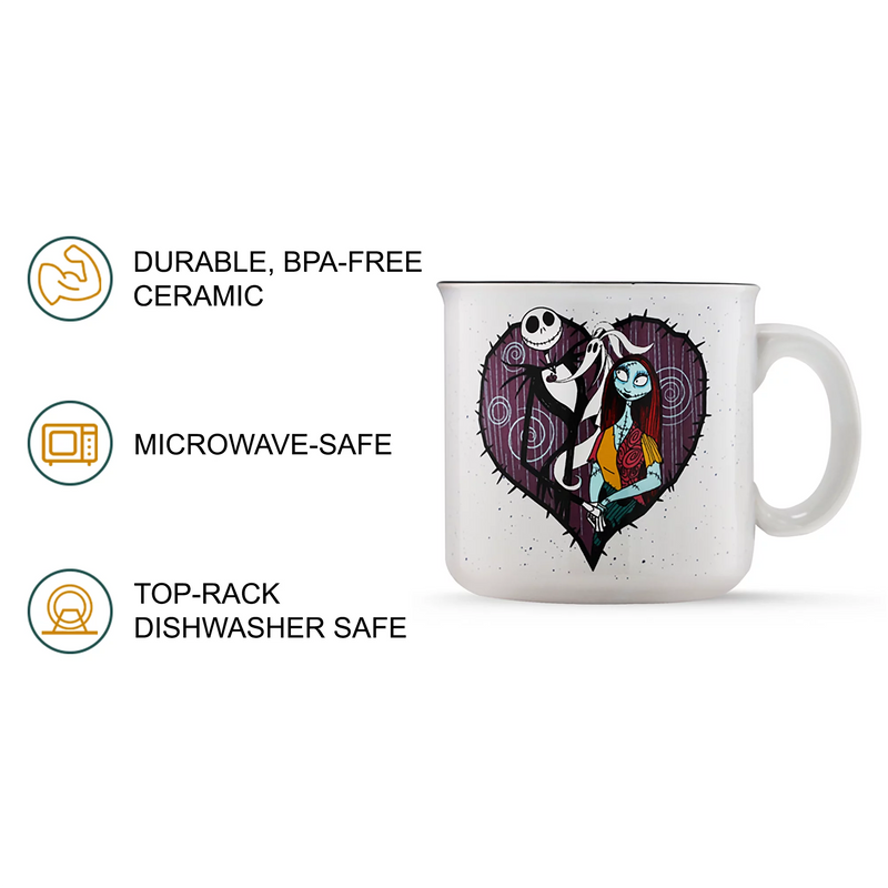 Nightmare Before Christmas Jack Skellington & Sally Mug 20 oz