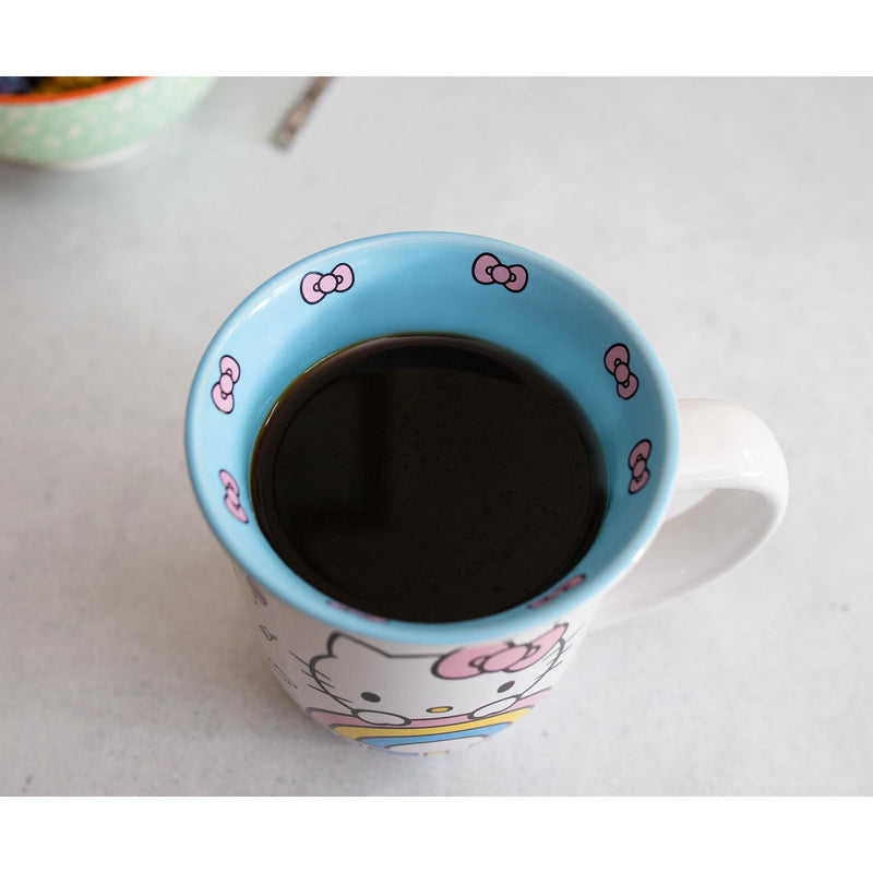 Hello Kitty Pastel Rainbow Ceramic Mug 16 oz