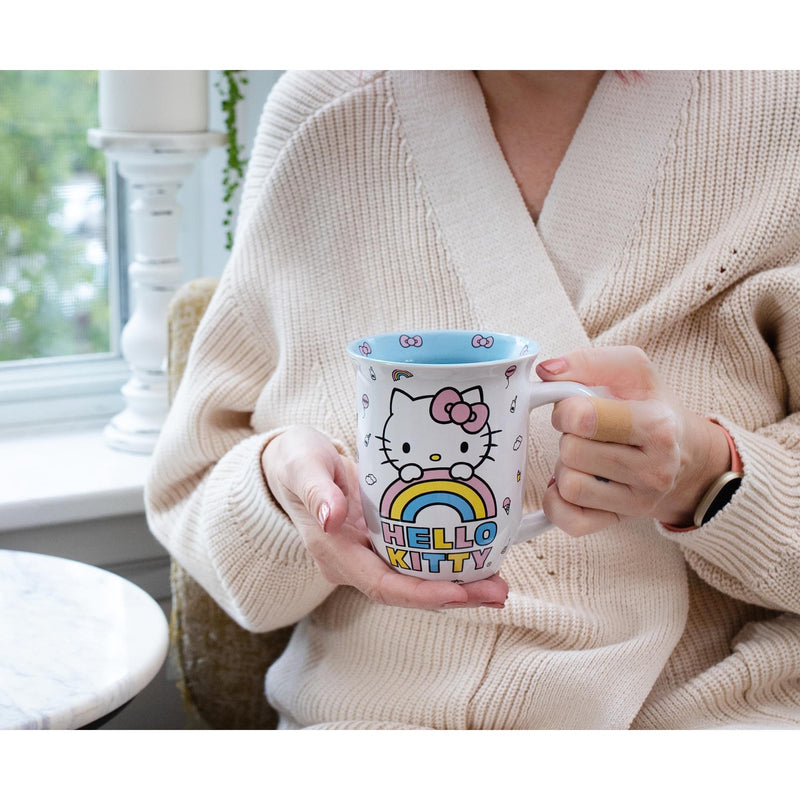 Hello Kitty Pastel Rainbow Ceramic Mug 16 oz