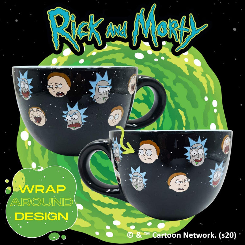 Rick and Morty Large Ceramic Soup Bowl Mug 24 oz