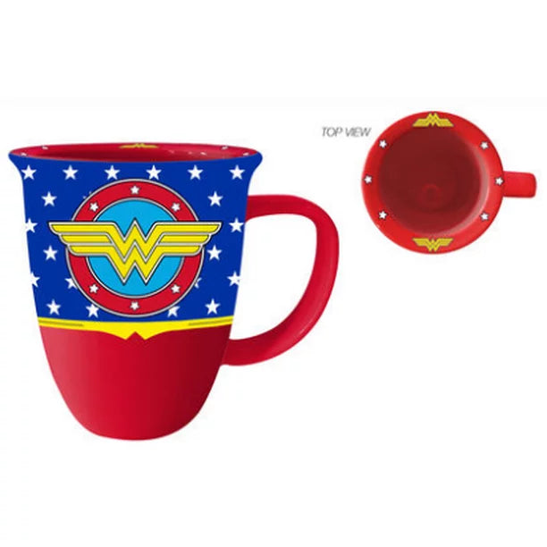 Wonder Woman Logo Red Wide Rim Mug 16 oz