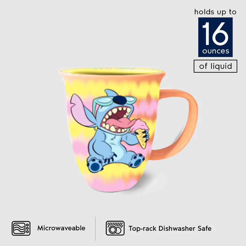 Disney Lilo & Stitch 626 Ice Cream Tie Dye Wide Rim Mug 16oz