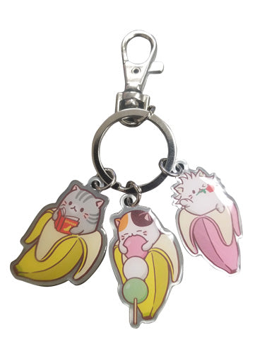 Bananya Group Metal Keychain