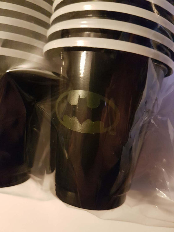 Batman Logo 20 Pack Plastic Mini Cups 2 oz BPA Free