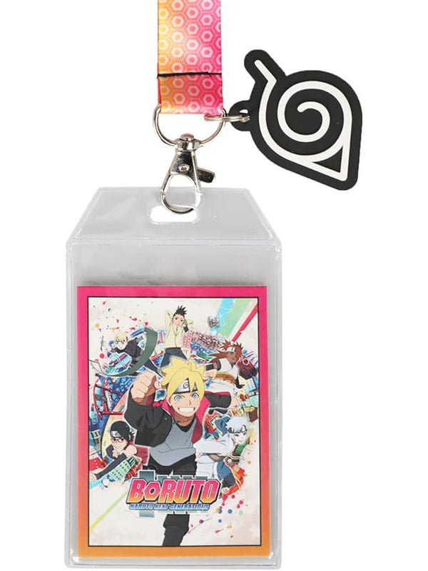 Boruto Next Generation Group Lanyard With Leaf Village Charm