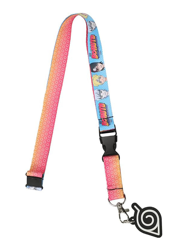 Boruto Next Generation Group Lanyard With Leaf Village Charm