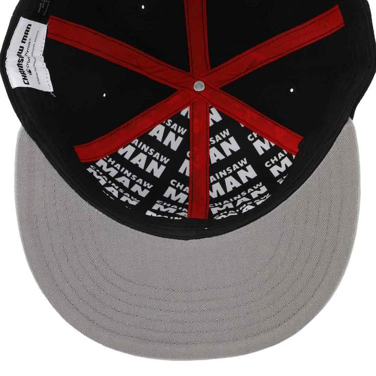 Chainsaw Man Character Logo Adult Black Snapback Hat