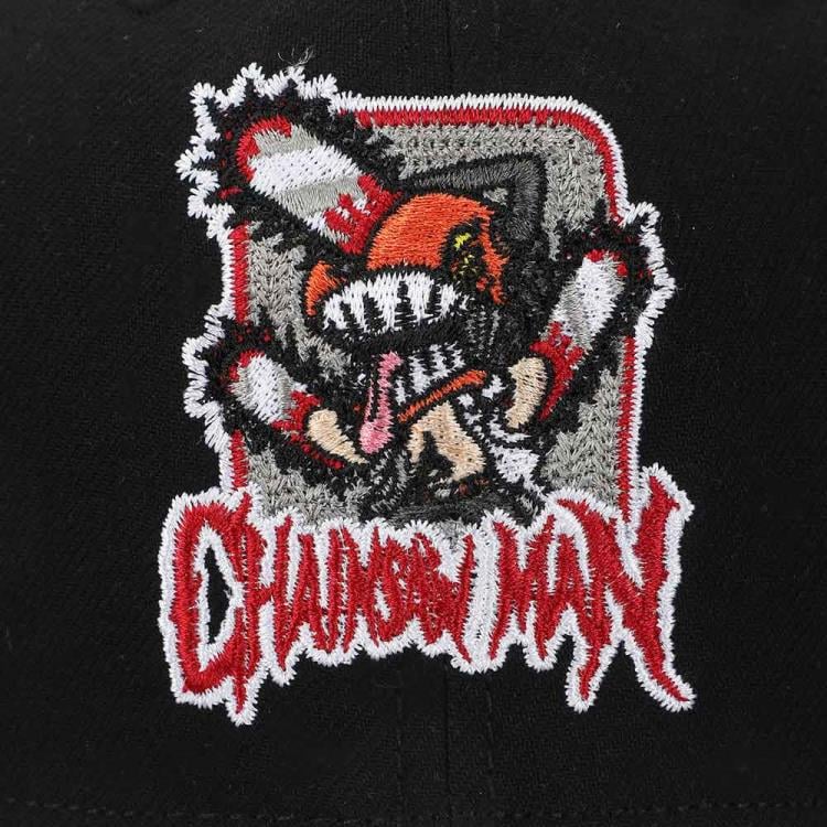 Chainsaw Man Character Logo Adult Black Snapback Hat