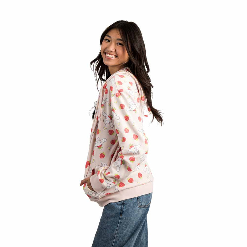 Cinnamoroll Strawberries Zip-up Hoodie Sweater