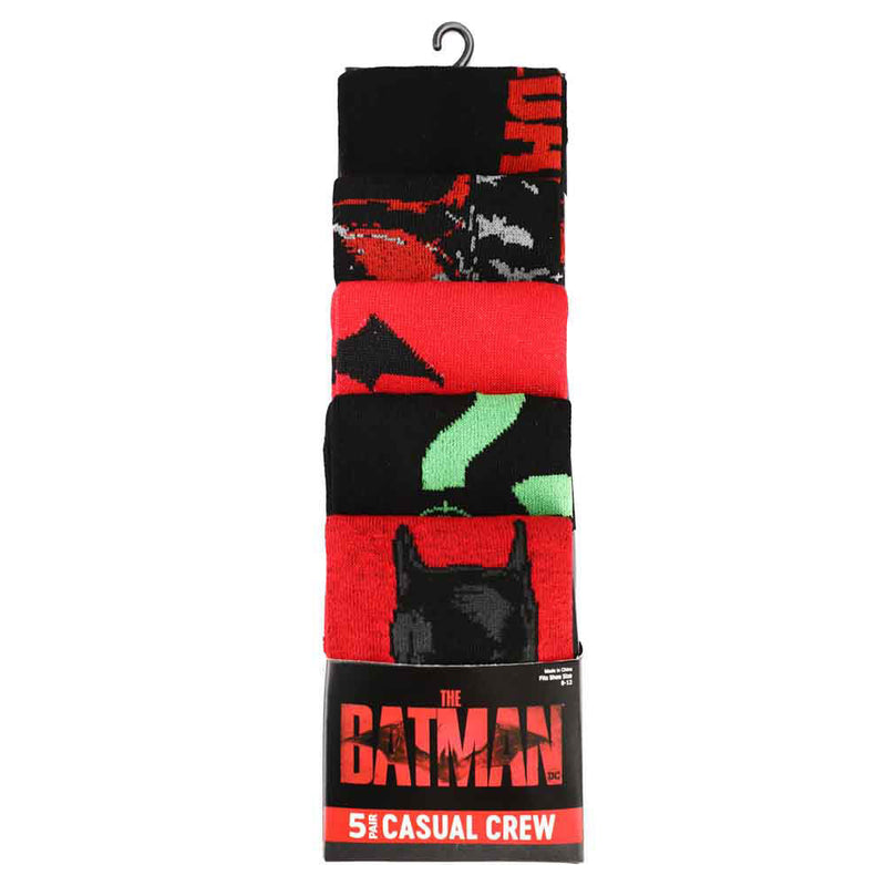 DC Comics The Batman Movie Socks 5-Pair Set