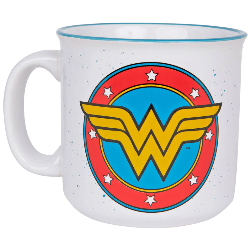 DC Comics Wonder Woman Logo Camper Mug 20 oz