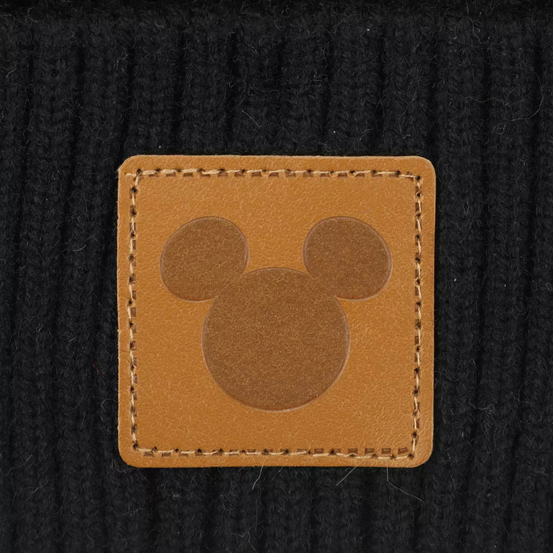 Disney Mickey Mouse Knitted Cuff Beanie Hat With Pom