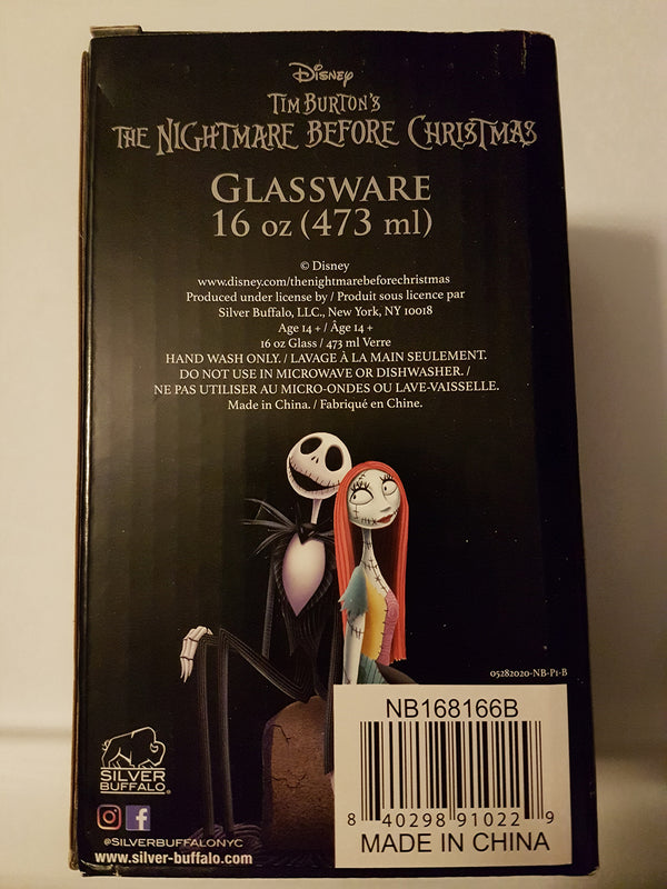 Disney Nightmare Before Christmas Jack Pumpkin King Pint Glass 16 oz