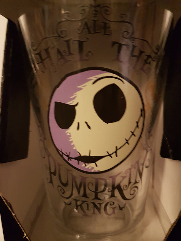 Disney Nightmare Before Christmas Jack Pumpkin King Pint Glass 16 oz