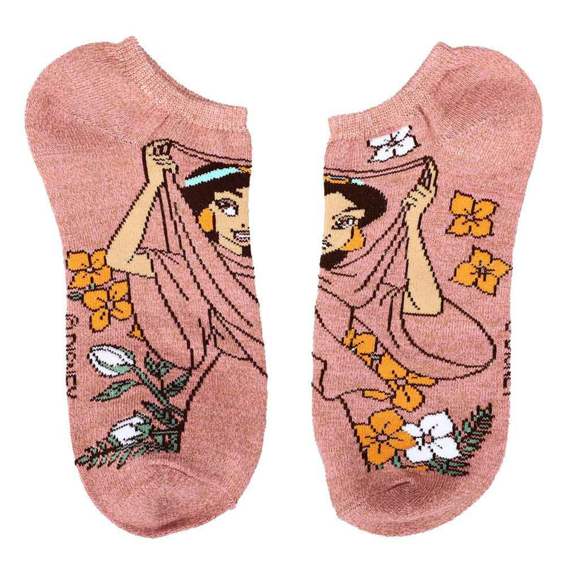 Disney Princess Floral 5-Pair Ankle Socks