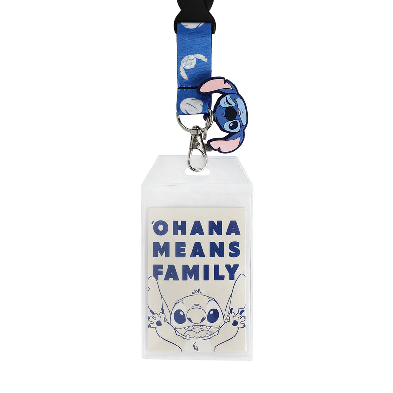 Disney Stitch Ohana Means Family Lanyard With Charm