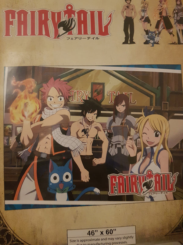 Fairy Tail Group In Bar Fleece Throw Blanket