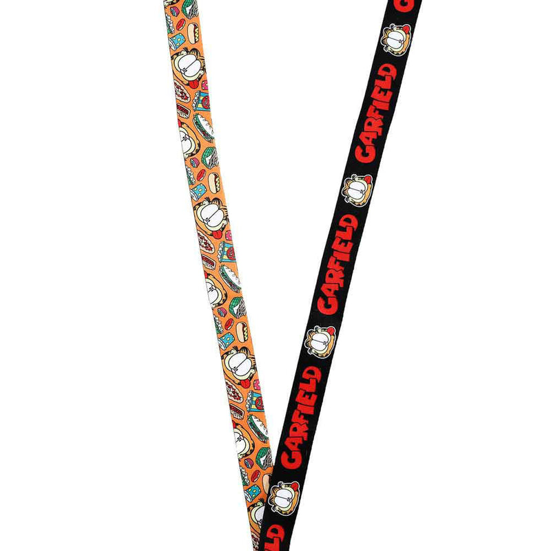 Garfield Food All Over Lanyard With Face Charm
