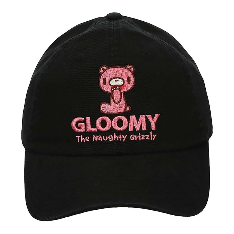 Gloomy Bear Heavy Wash Black Unisex Dad Cap