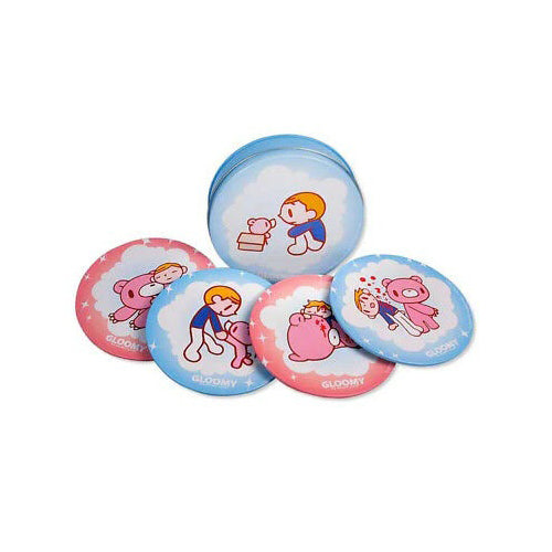 Gloomy Bear Memories Tin Coasters Set of 4