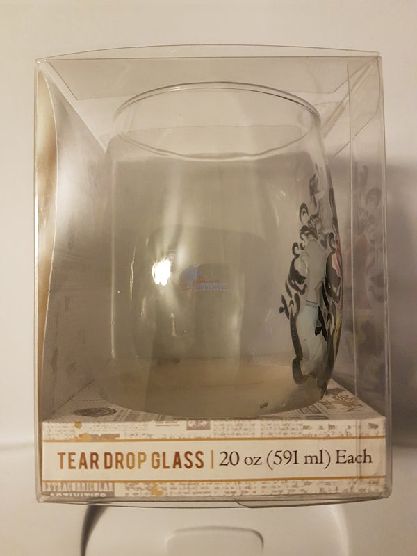 Harry Potter Hogwarts Crest Tear Drop Wine Glass 20 oz