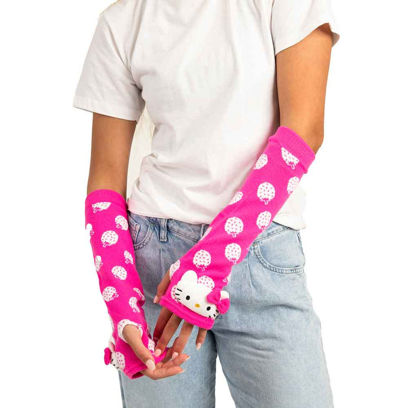 Hello Kitty Knitted Plush Arm Warmers