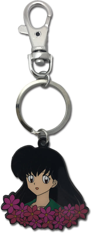 Inuyasha Kagome Flowers Metal Keychain
