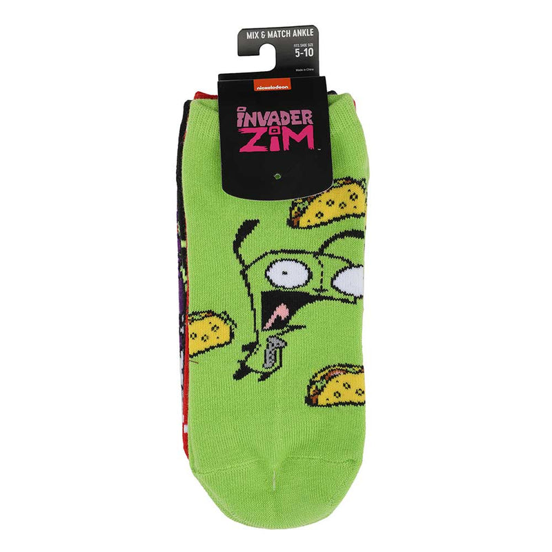 Invader Zim & Gir 5 Pack Ankle Socks