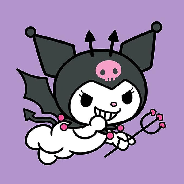 Kuromi Devil Costume Purple Women's Long Sleeve Sweatshirt