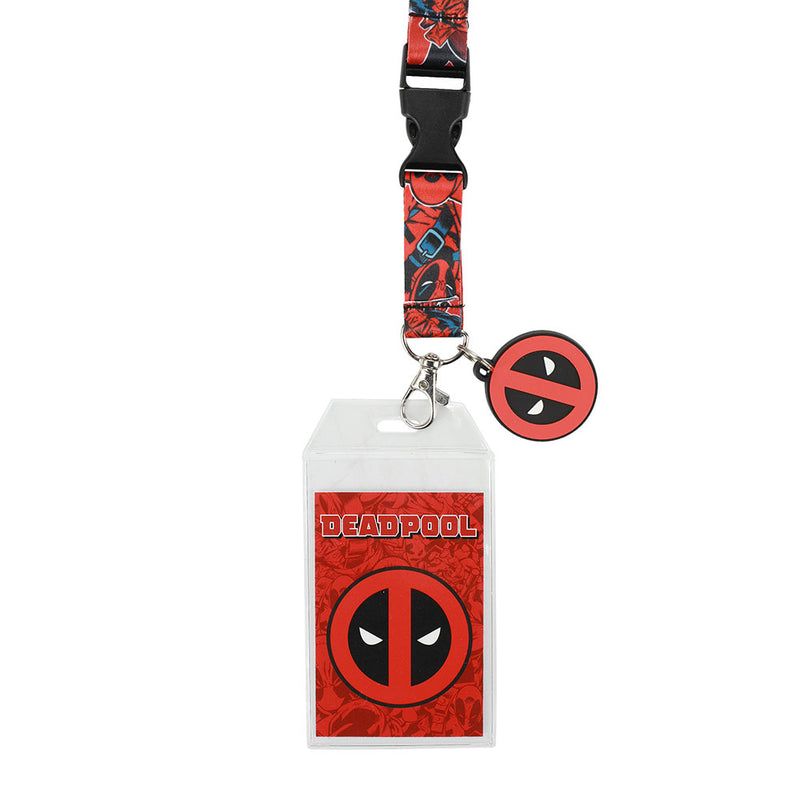 Marvel Deadpool All Over Lanyard With Logo Charm