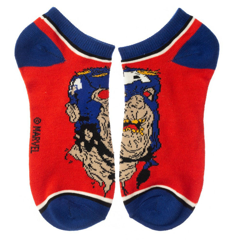 Marvel Zombie Characters 5 Pair Ankle Socks