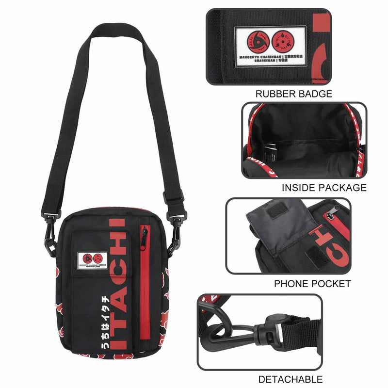 Naruto Itachi Mini Messenger Crossbody Bag