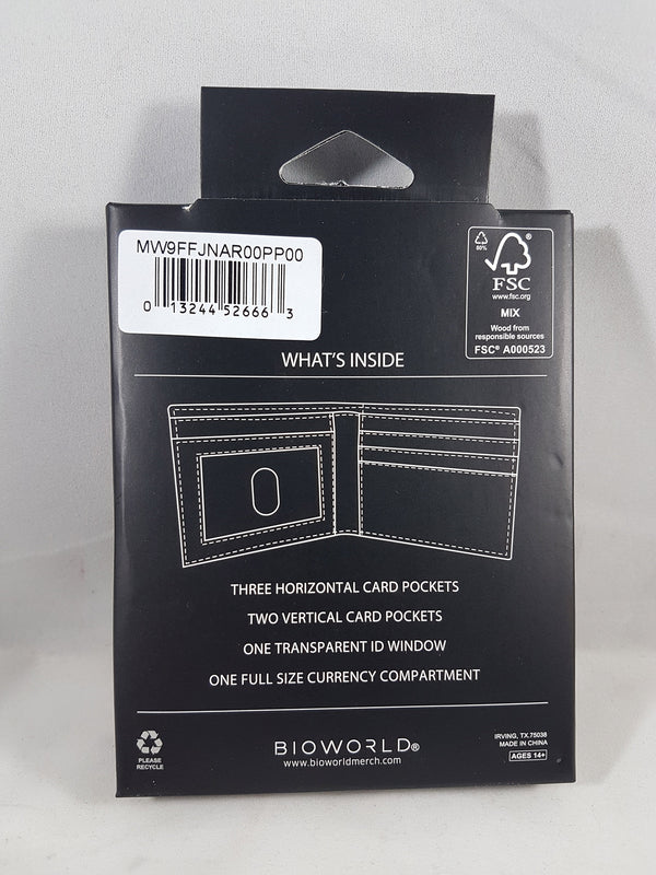 Naruto Leaf Village Metal Badge Bi-fold Wallet