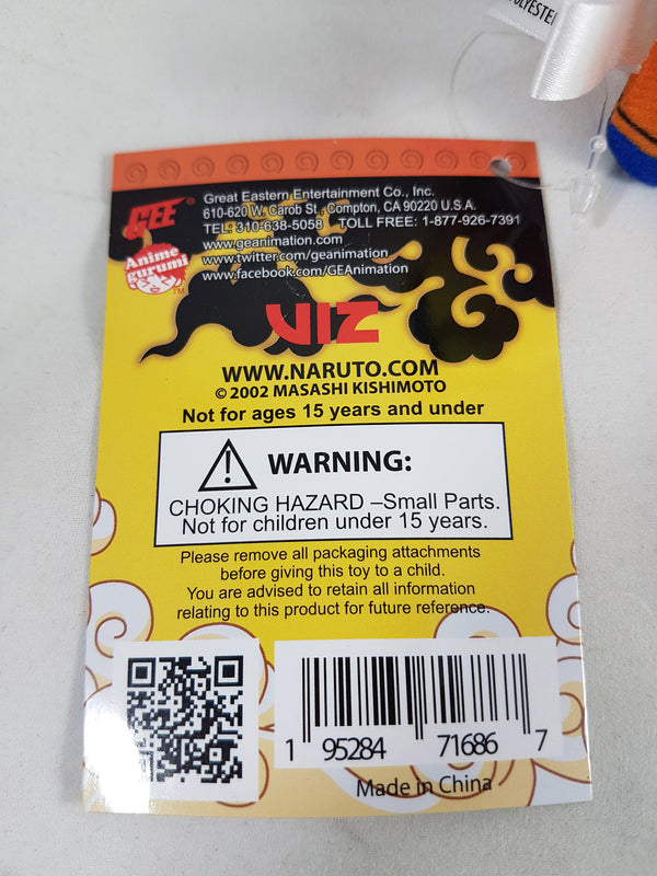 Naruto Uzumaki 6" Plush Doll W/ Backpack Clip