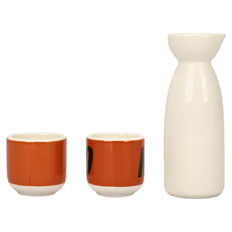 Naruto Uzumaki White & Orange 3-Piece Ceramic Sake Set