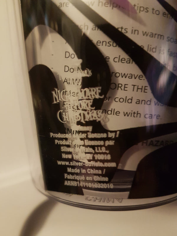 Nightmare Before Christmas Jack Skellington Tumbler W/ Face Ice Cubes