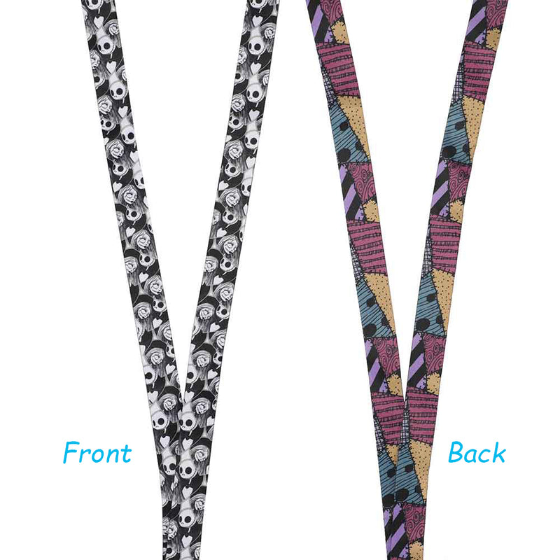 Nightmare Before Christmas Jack & Sally Lanyard With Charm