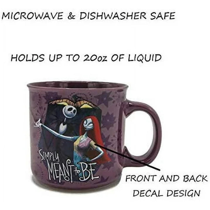 Nightmare Before Christmas Jack & Sally Meant To Be Mug 20 oz