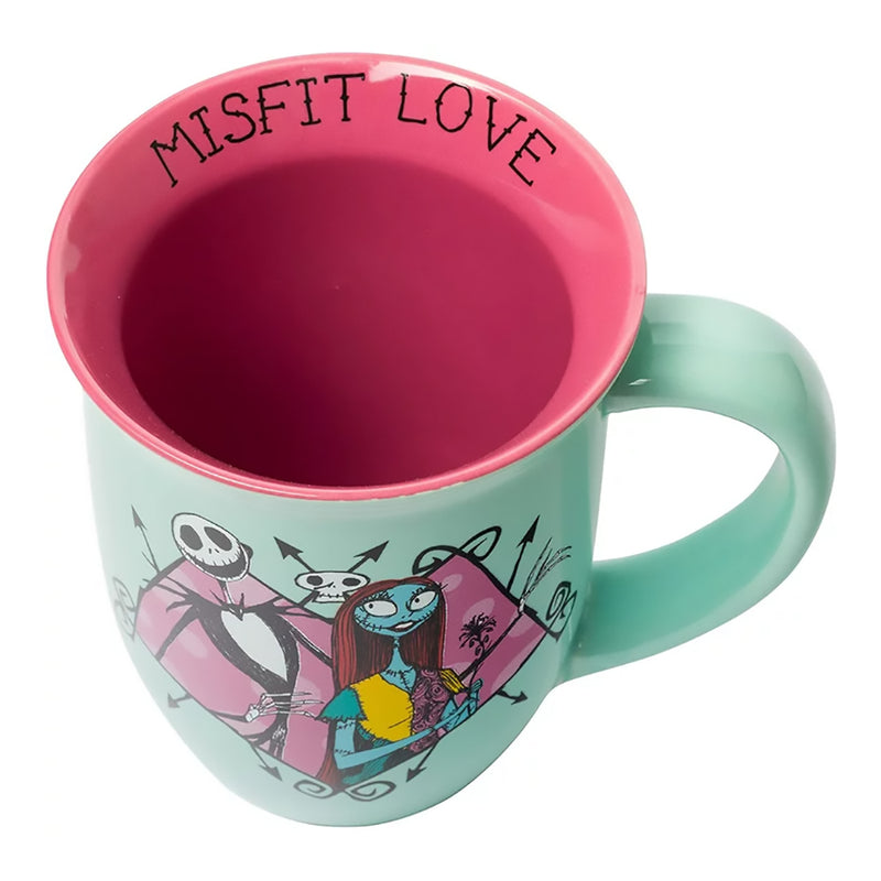 Nightmare Before Christmas Jack & Sally Misfit Love Mug 16 oz
