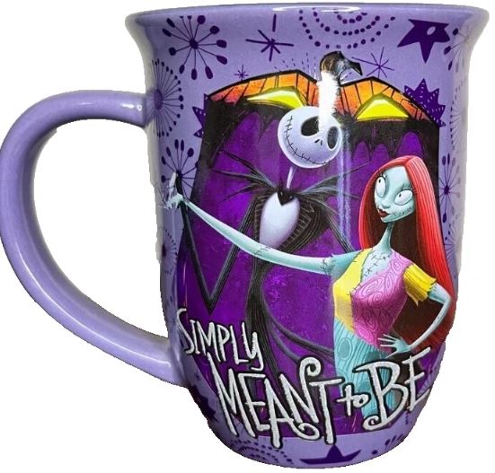 Nightmare Before Christmas Jack & Sally Wide Rim Mug 16oz