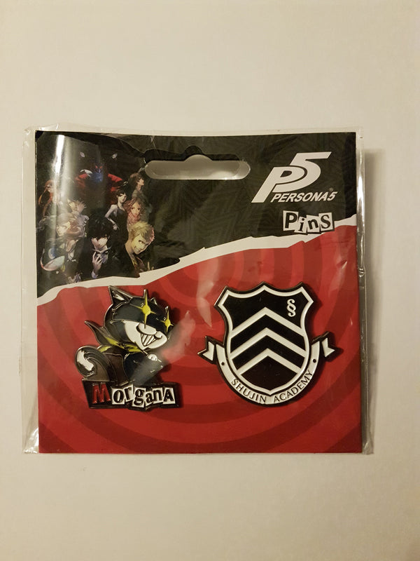 Persona 5 Morgana & Shujin Academy Lapel Pins Set of 2