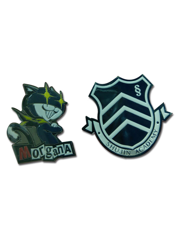 Persona 5 Morgana & Shujin Academy Lapel Pins Set of 2