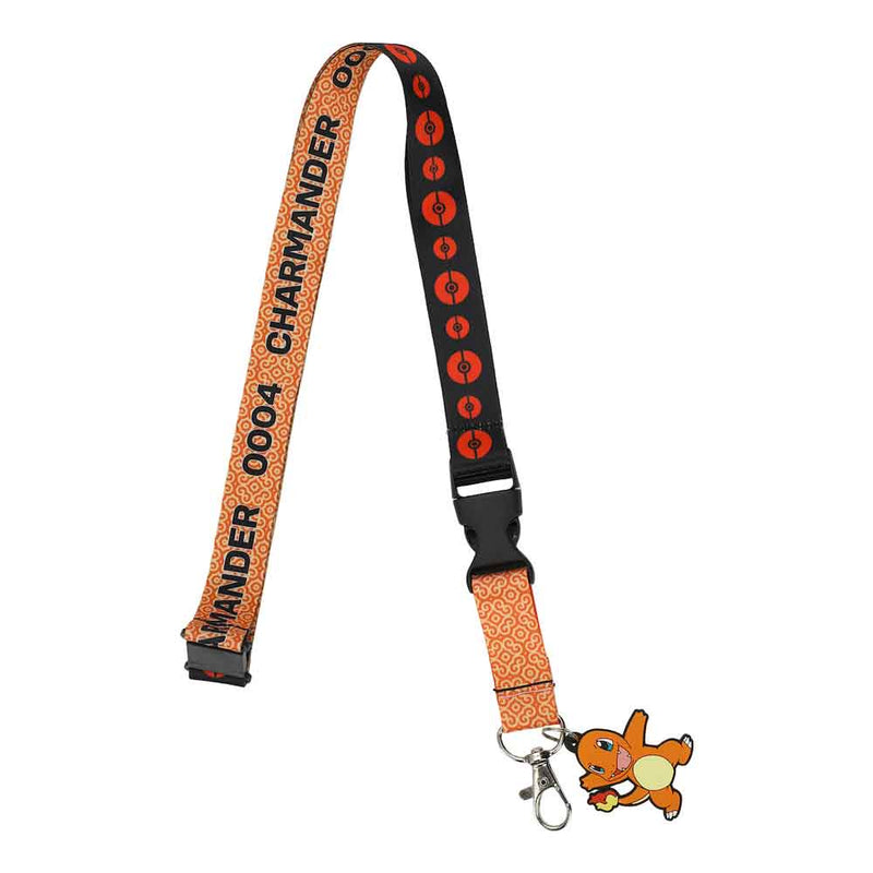 Pokemon Charmander Pokeball Lanyard With Charm