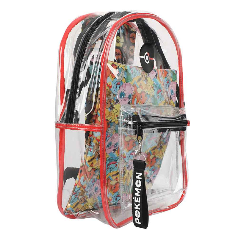 Pokemon Clear Backpack With Utility Case
